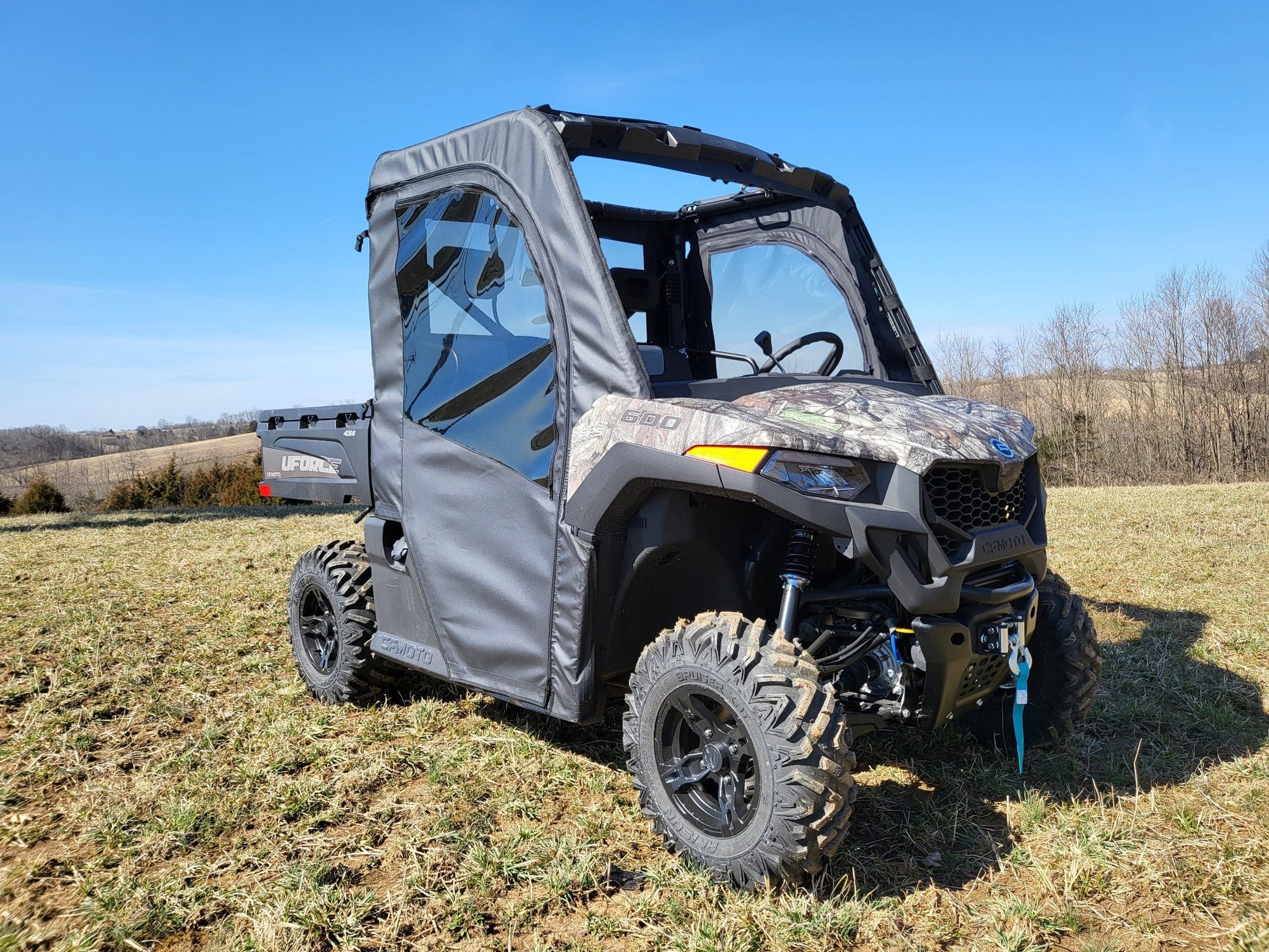 CFMoto UForce 600 - Door/Rear Window Combo w/Color and Zip Window Options - Full Door/Back Panel
