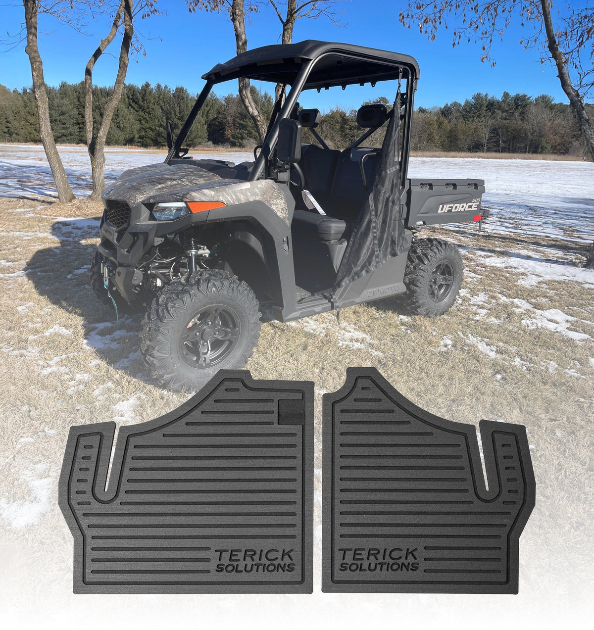 CFMOTO UFORCE 600 Rubber Floor Mats - 2 Door 3 Seater - UTV Rubber floor mats