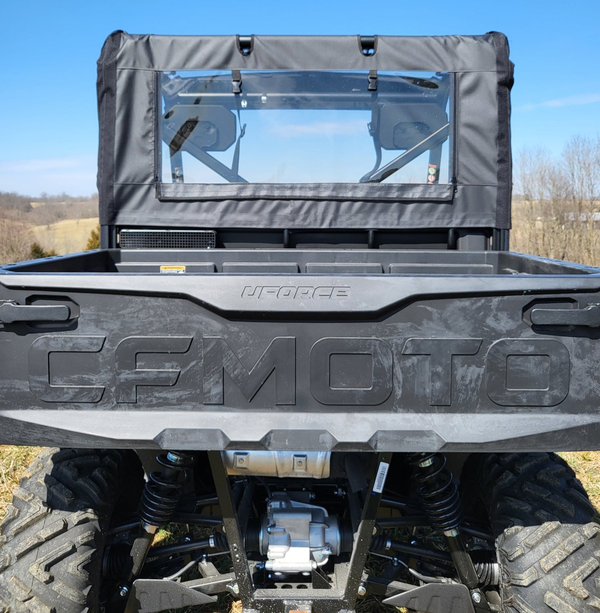 CFMoto UForce 600 - Soft Back Panel w/Color and Zip Window Options - Back Panel