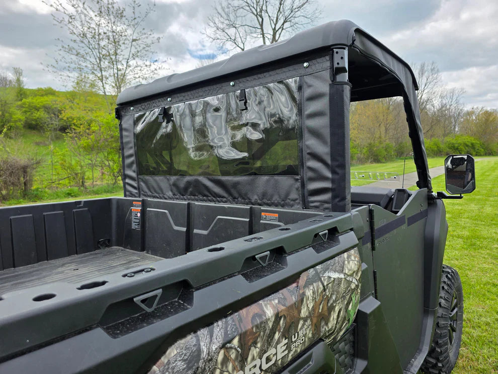 CFMoto UForce 600 - Soft Back Panel with Mesh/Vinyl Window - PATENT PENDING - Windshields