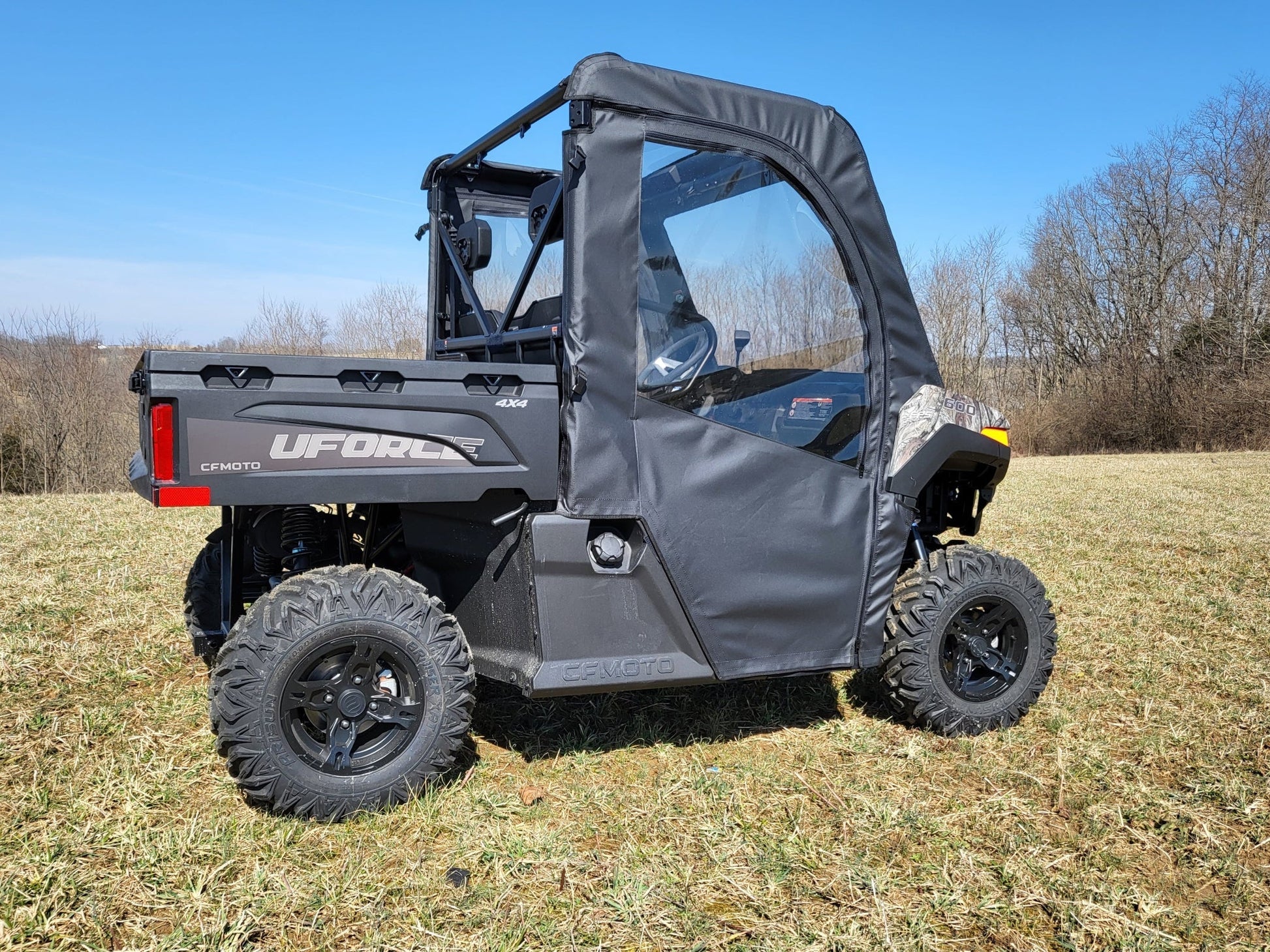 CFMoto UForce 600 - Soft Doors w/Color and Zip Window Options - Full Door