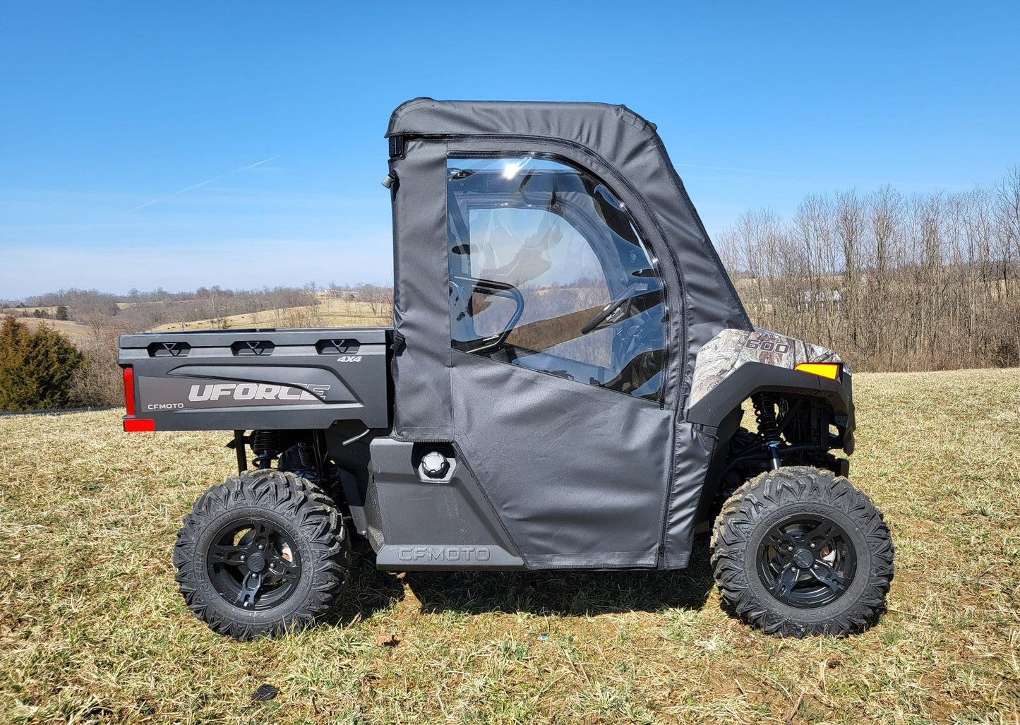 CFMoto UForce 600 - Soft Doors w/Color and Zip Window Options - Full Door