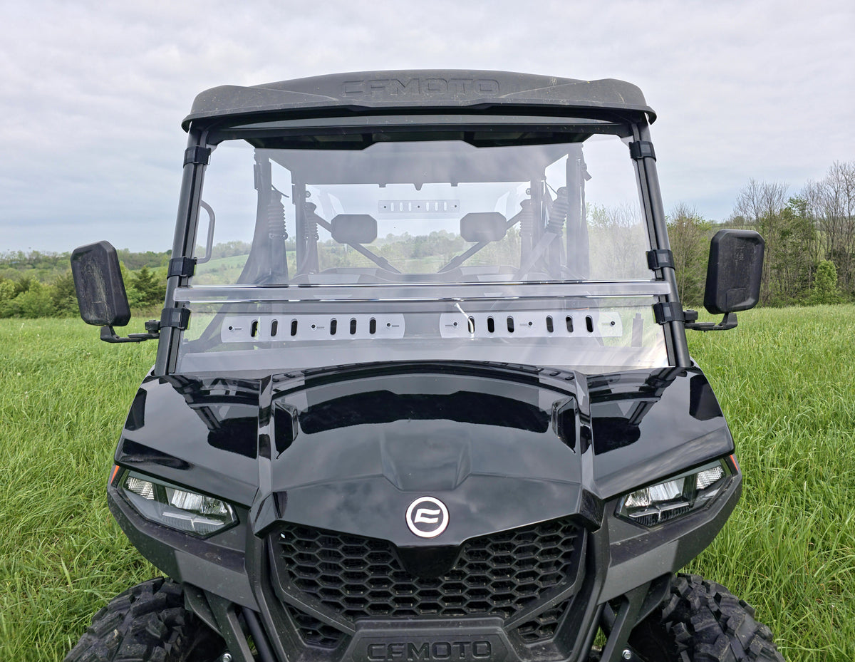 CFMoto UForce 800 XL - 2 Pc Scratch-Resistant Windshield with Vent and Clamp Options - Windshields