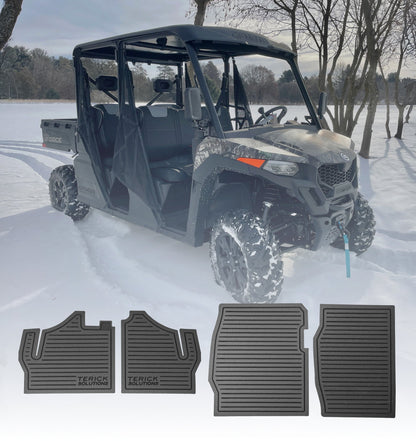 CFMOTO UFORCE 800XL Rubber Floor Mats - 4 Door 6 Seater - UTV Rubber floor mats