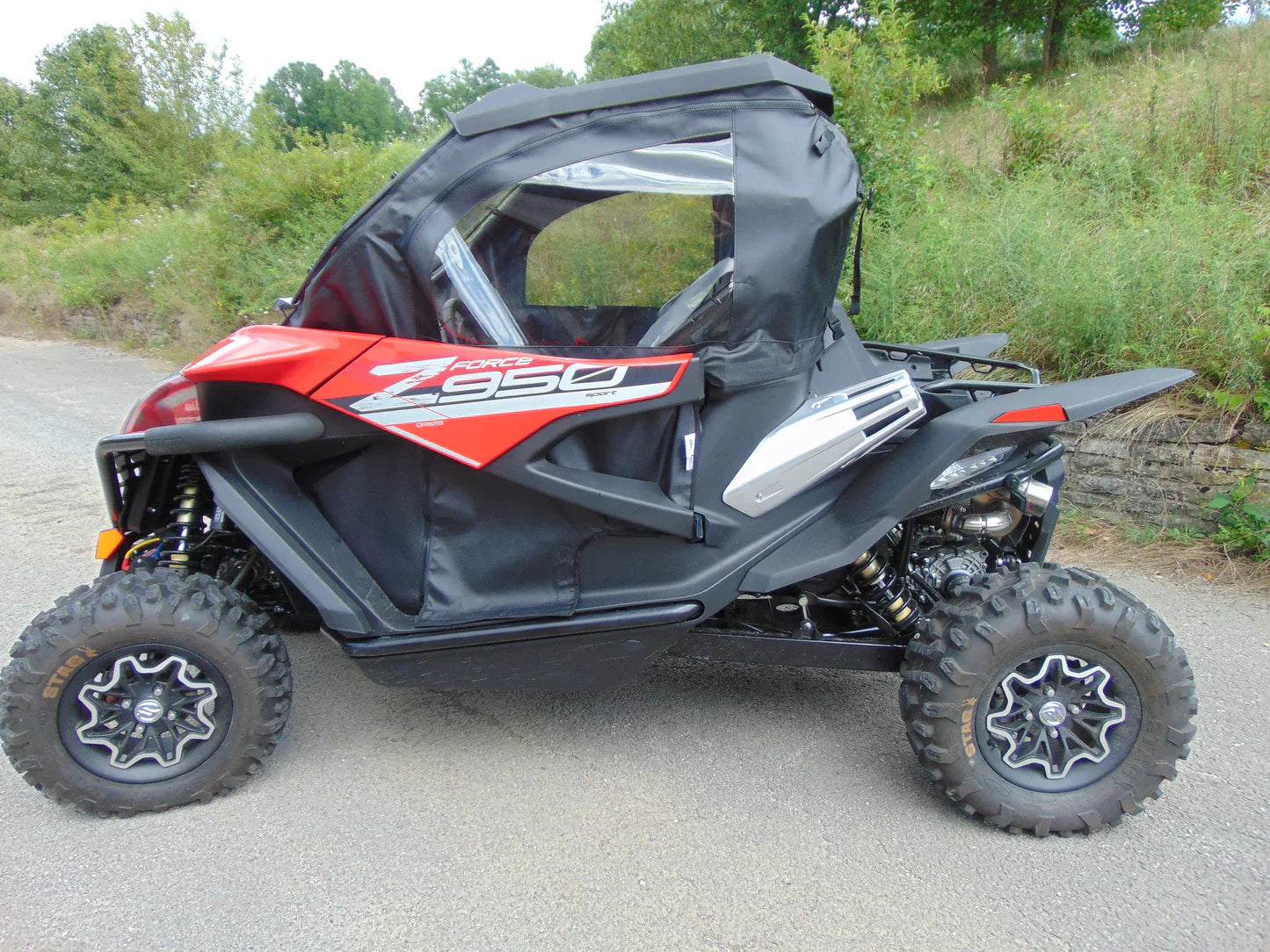 CFMoto ZForce 950 - BLACK Full Cab Enclosure For Hard Windshield (Full Doors/Rear Panel/Top)