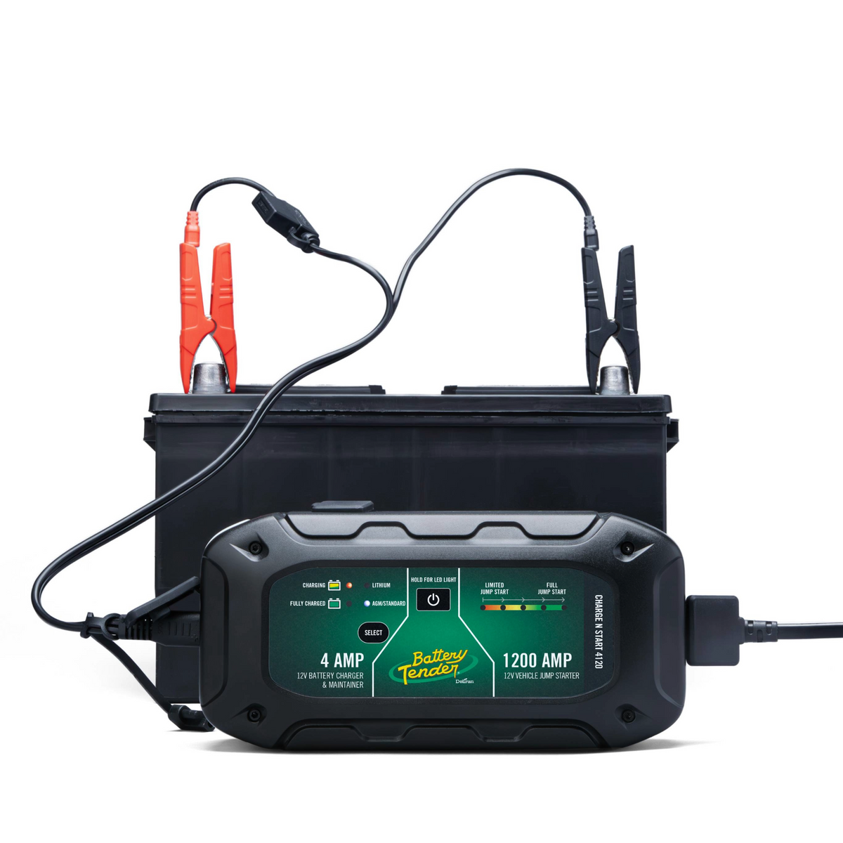 Charge N Start 4120, 4 Amp Battery Charger & 1200 Amp Jump Starter - Battery
