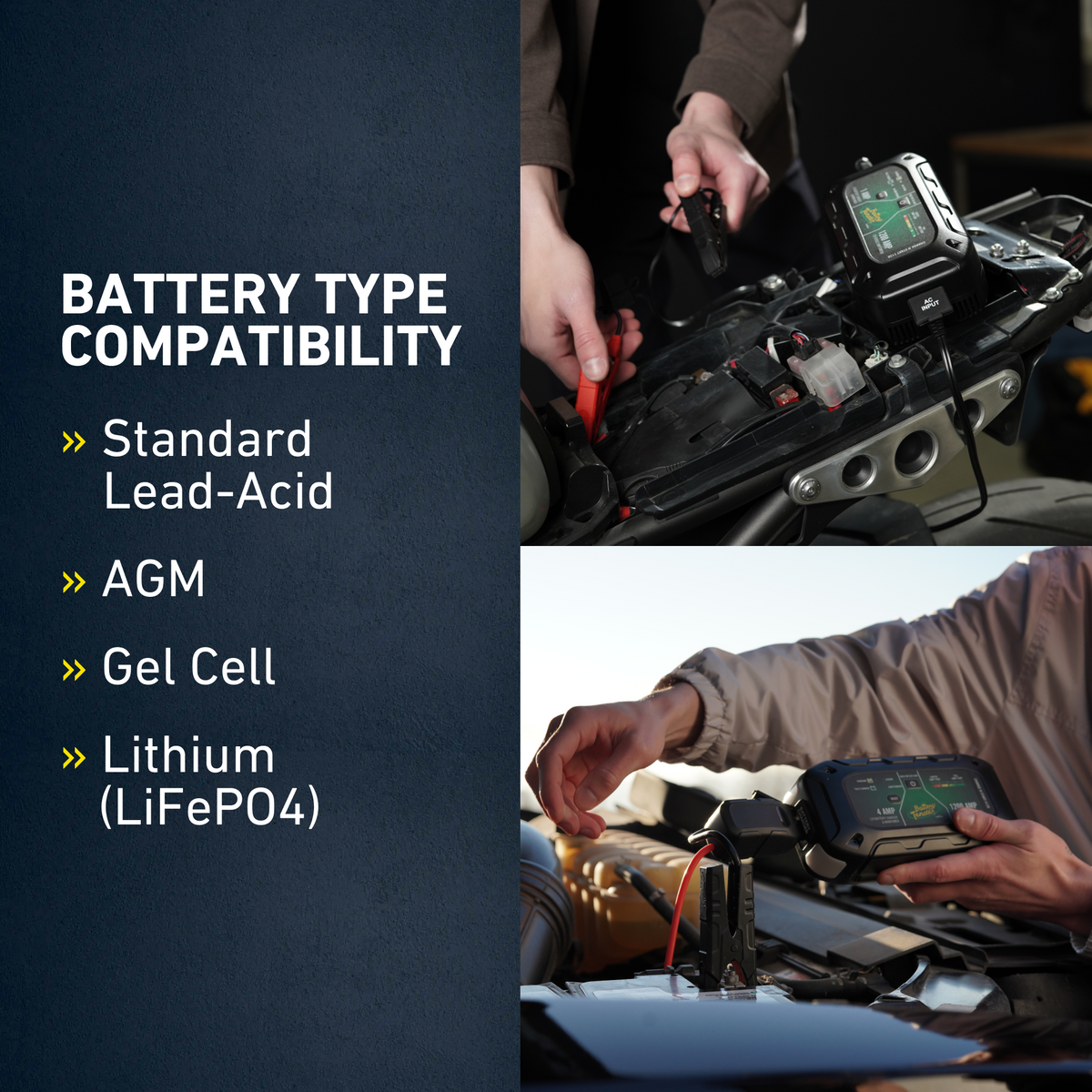 Charge N Start 4120, 4 Amp Battery Charger & 1200 Amp Jump Starter - Battery