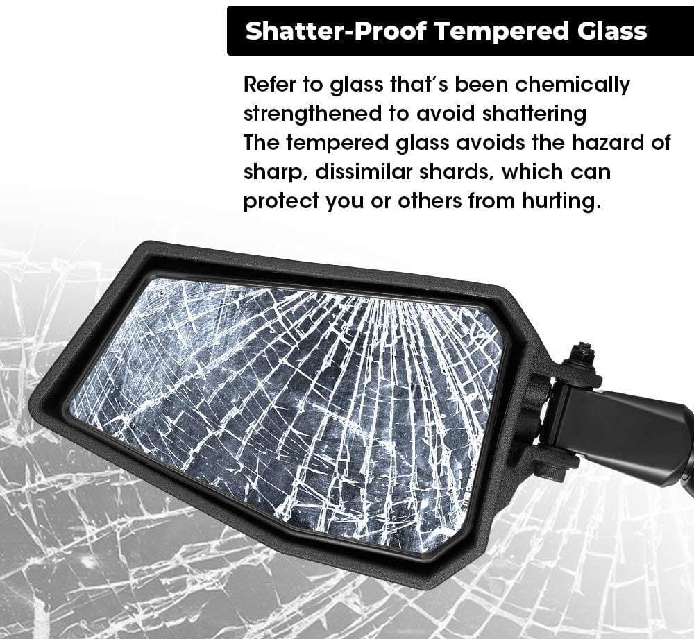 Color Insert Side Mirrors For 1.75’’ UTV Roll Bar Yamaha