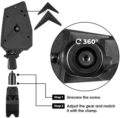 Color Insert Side Mirrors For 1.75’’ UTV Roll Bar Yamaha