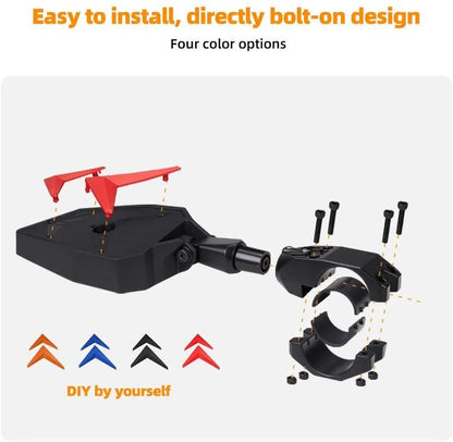 Color Insert Side Mirrors For 1.75’’ UTV Roll Bar Yamaha