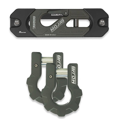Color Matched Recessed Winch Shackle & Fairlead Kit + 3/4” Extreme Duty Aluminum Shackles (ceramic coated)lifetime