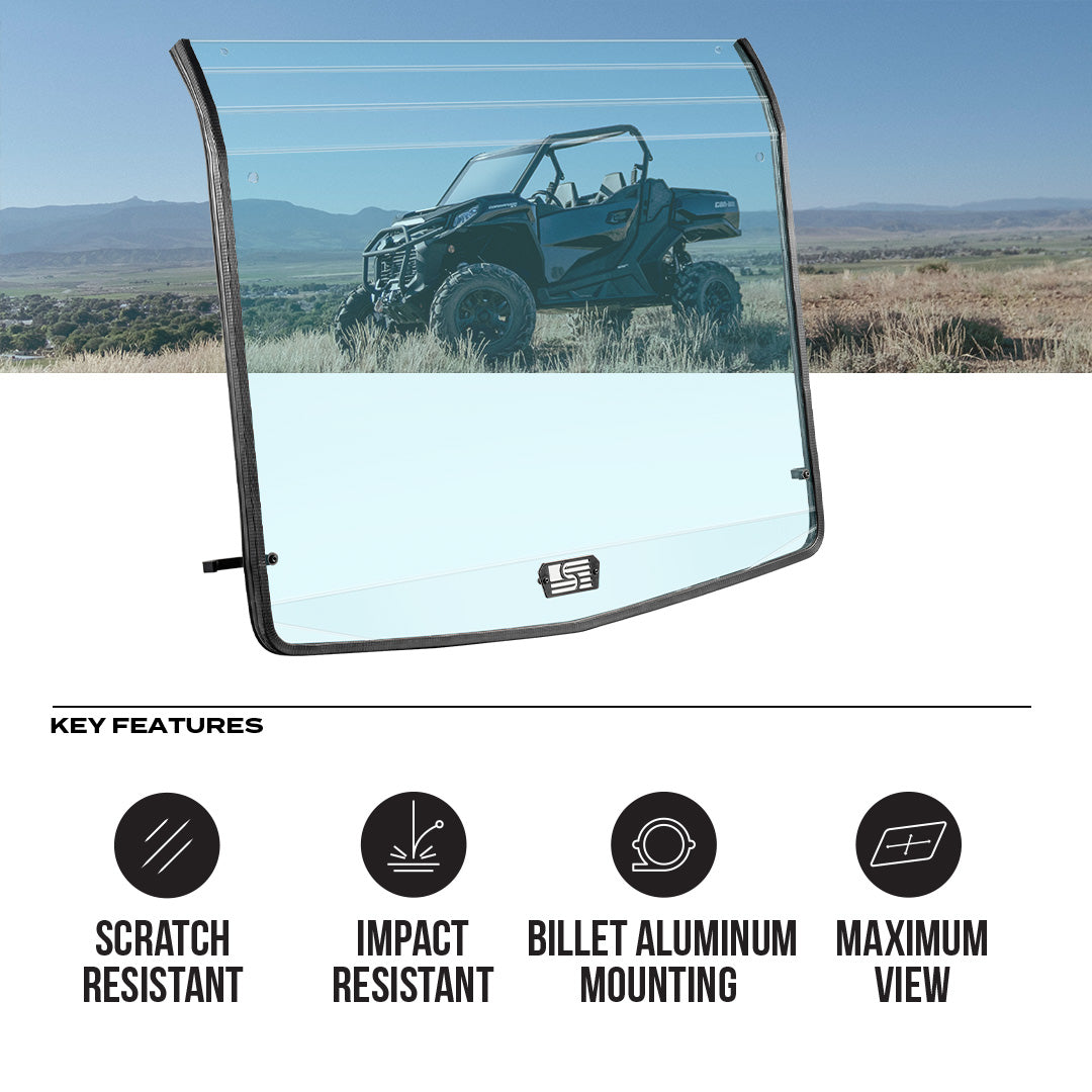 Commander/Maverick Sport/ Maverick Trail Polycarbonate Full Front Windshield - Polycarbonate Front Windshield