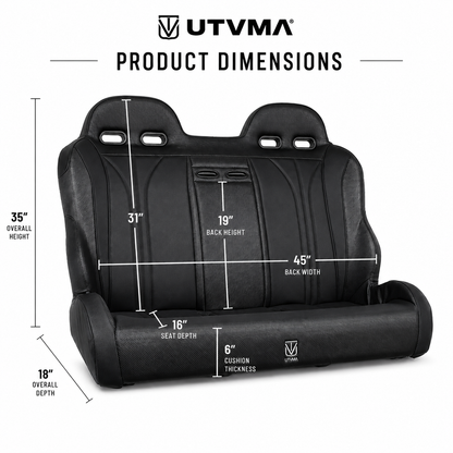 Commander Max Rear Bench Seat (2021+) W Harnesses - Bench Seat