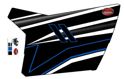 Trail Armor Slimline Two Door Graphics Kit - 2014 RZRS 800 LE Stealth Black Voodoo Blue