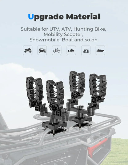 Double Gun Rack Holders for 0.75’’ to 2’’ Tubular or Square Bars