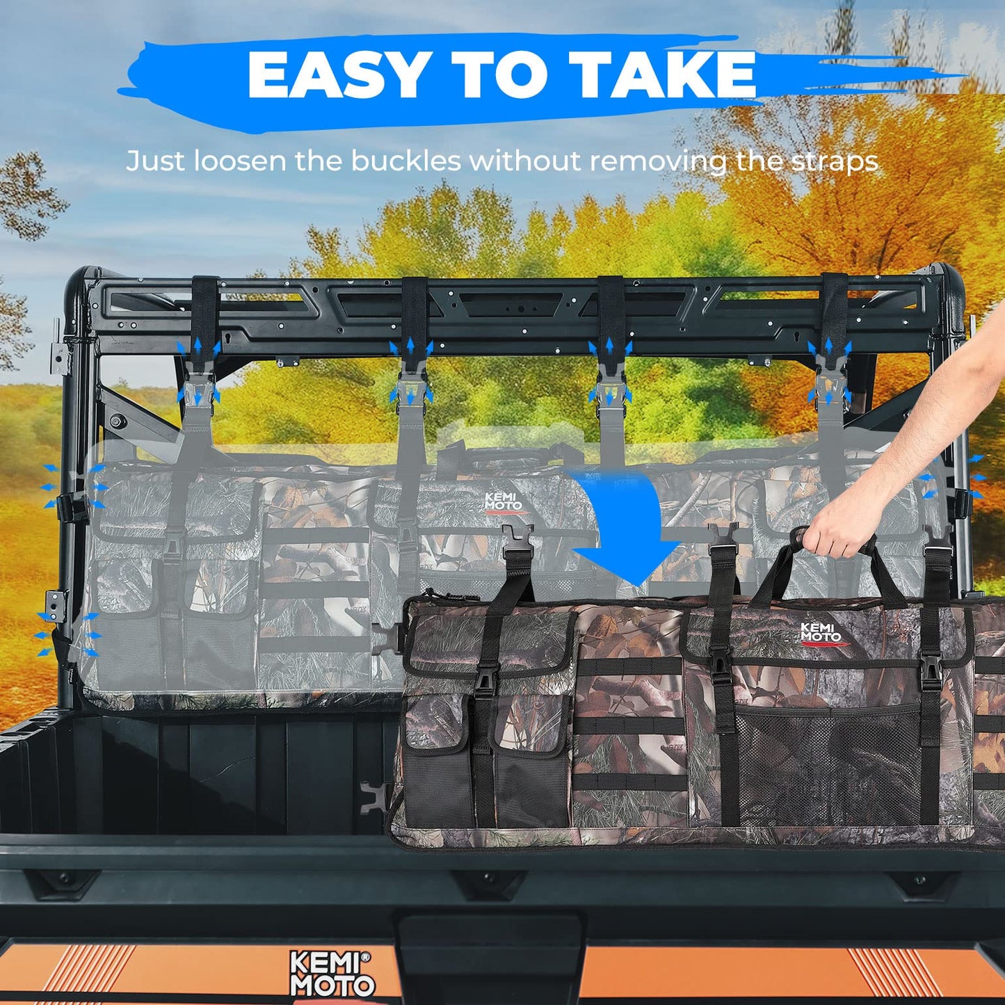 Double UTV Gun Bag Rack for Hunting Gear