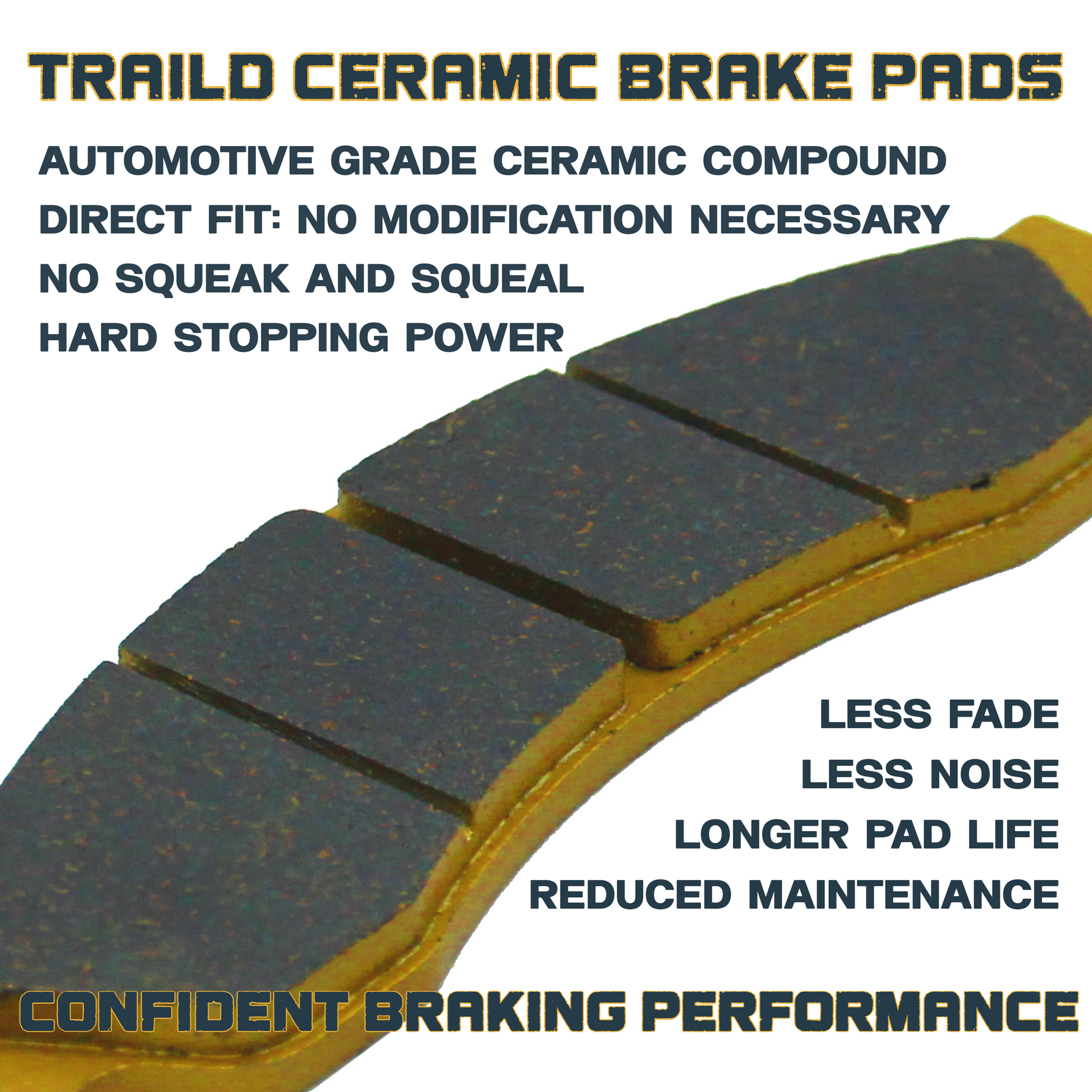 E-Z-GO 2FIVE 2010-2019 Ceramic Brake Pad Set - Vehicle Parts & Accessories
