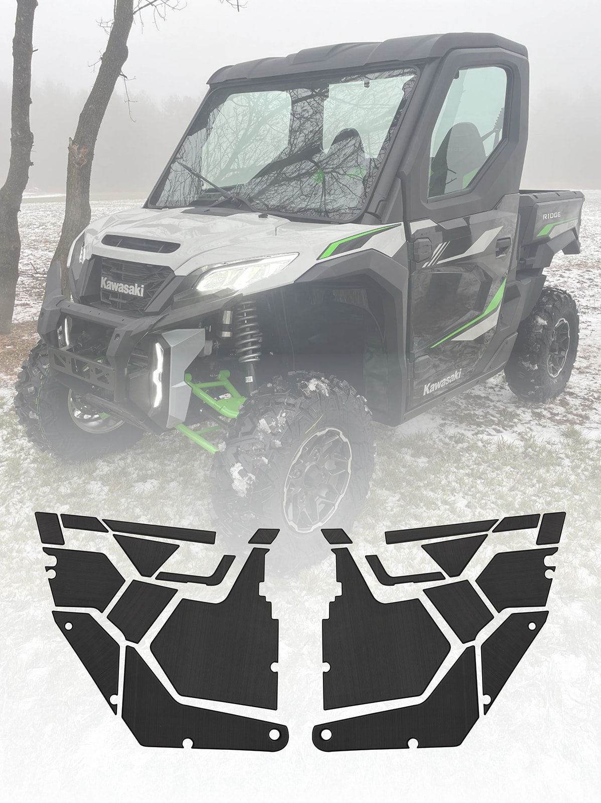 EVA Foam Door Panel Kit Kawasaki Ridge - 2 Door / Charcoal - EVA Foam Kits