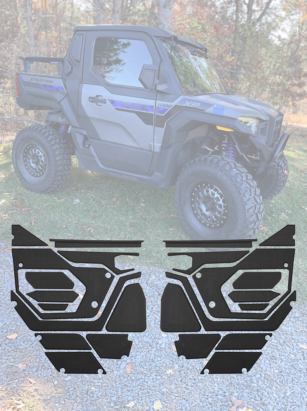 EVA Foam Door Panel Kit Polaris Xpedition - 2 Door / Charcoal - EVA Foam Kits