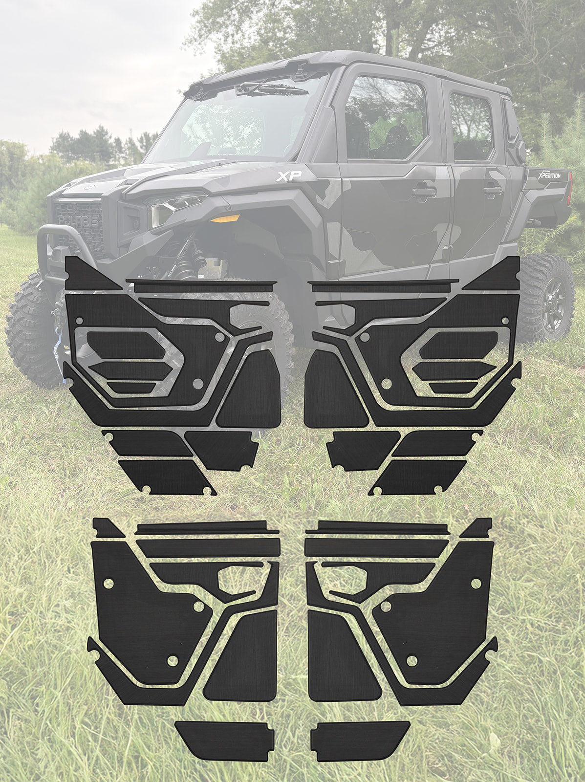 EVA Foam Door Panel Kit Polaris Xpedition - 4 Door / Charcoal - EVA Foam Kits