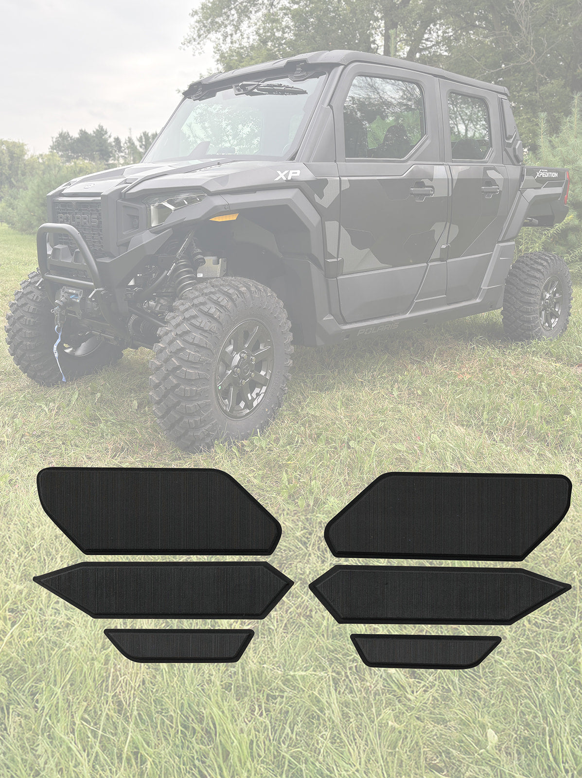 EVA Foam Polaris Xpedition Arm Rest kit - Front Door / Charcoal - EVA Foam Kits