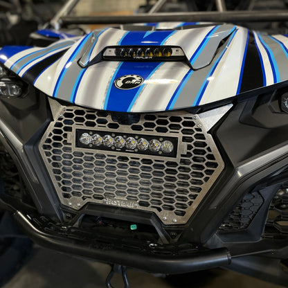 FastLab Can-am Maverick R Grill with S8 Light Bar - LIghting