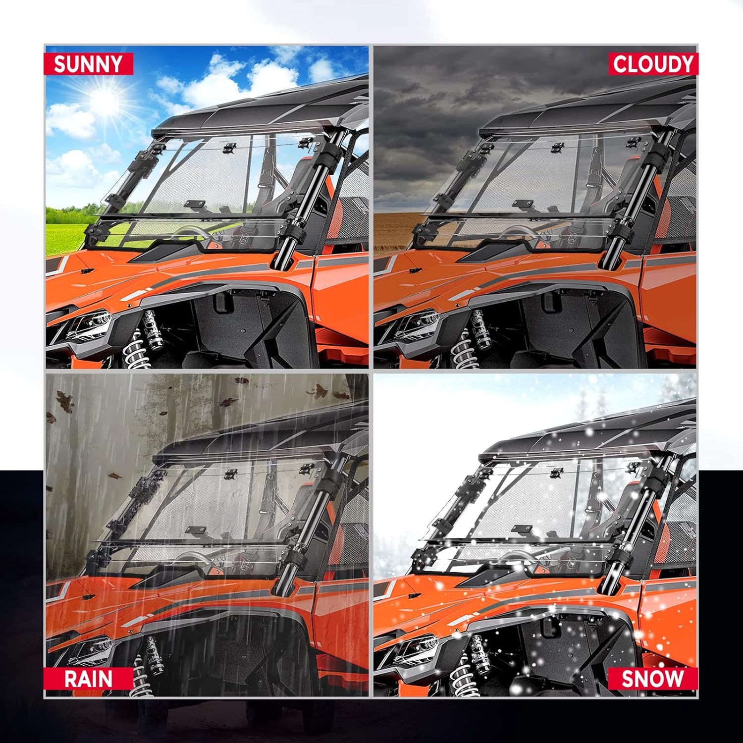Flip 3-in-1 Windshield For Talon 1000X/1000R/1000X-4