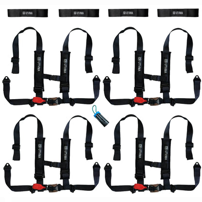 Four Harness Pack Auto Buckle with Harness Collars - Offroad Buckle (All Black) - Harness