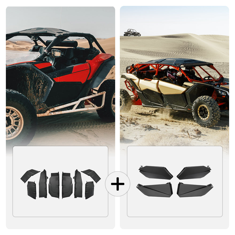 Front Lower Doors & Extended Fender Flares For Can-Am Maverick X3 MAX