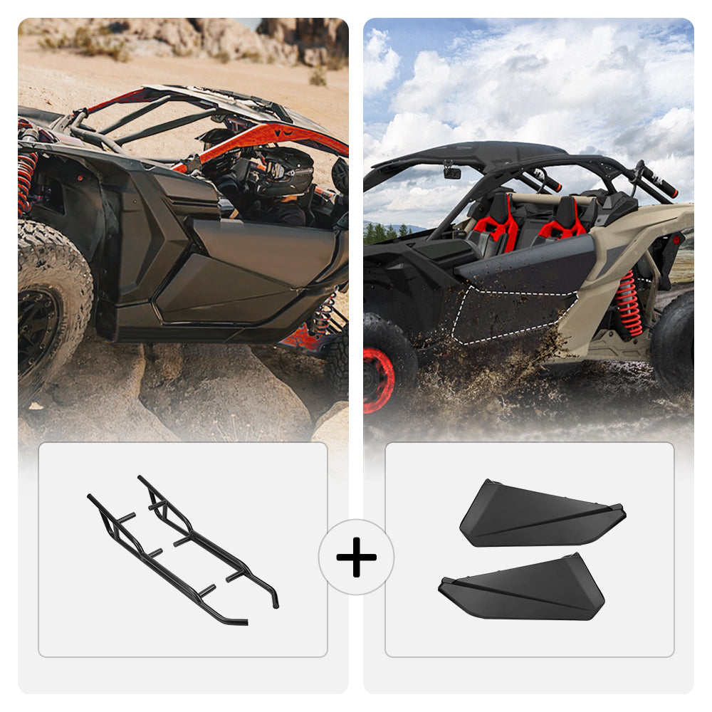 Front Lower Doors & Nerf Bars For Can-Am Maverick X3