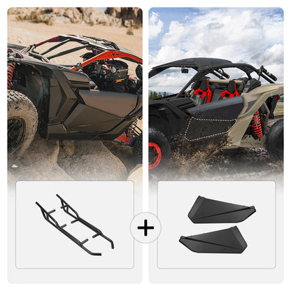 Front Lower Doors & Nerf Bars For Can-Am Maverick X3