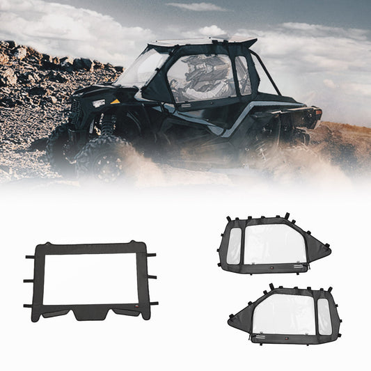 Front Soft Clear Windshield & Soft Cab Enclosures For Polaris RZR XP 1000