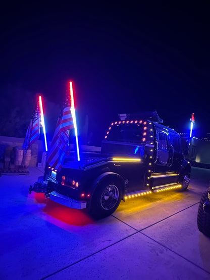 Game Changer LED Whip Set - Red White & Blue Edition - Whip