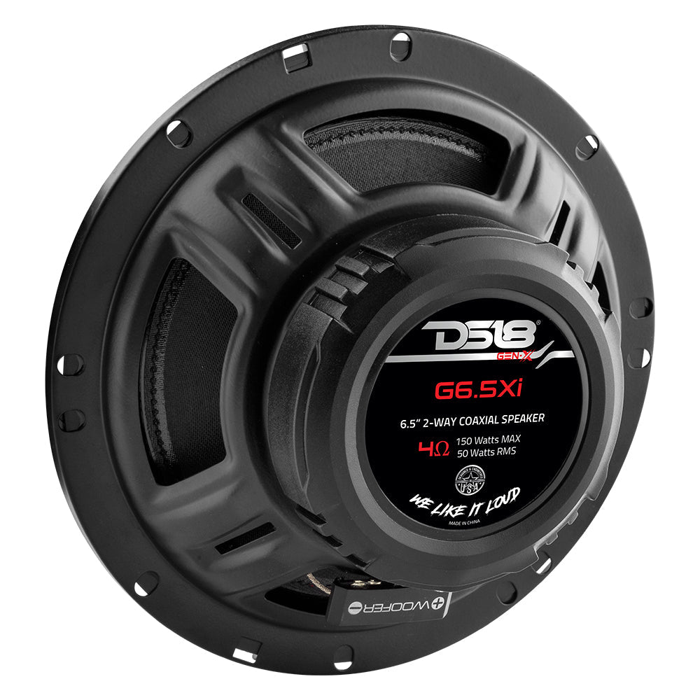 GEN-X 6.5 Inch 3-Way Coaxial Speakers 50 Watts Rms 4-Ohm DS18 - Car|Truck/SUV|Jeep|ATV/UTV|Marine