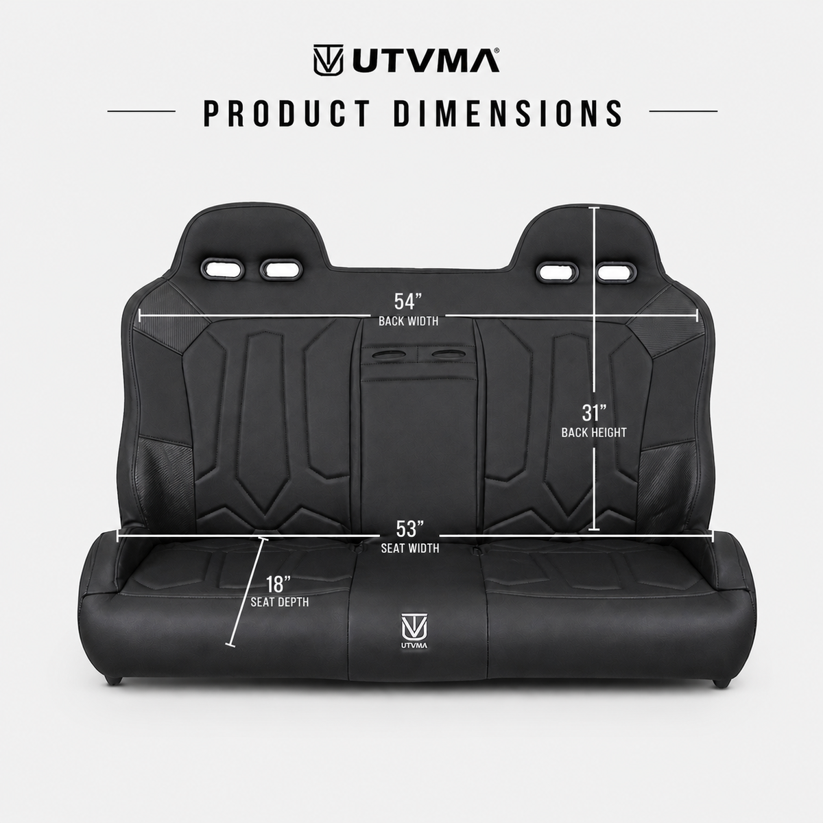 General 1000 Rear Bench Seat W Harnesses (2017+) - Bench Seat