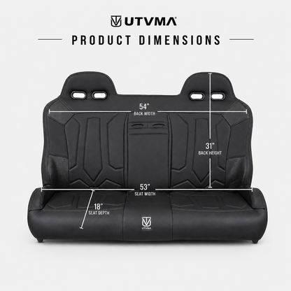 General 1000 Rear Bench Seat W Harnesses (2017+) - Bench Seat