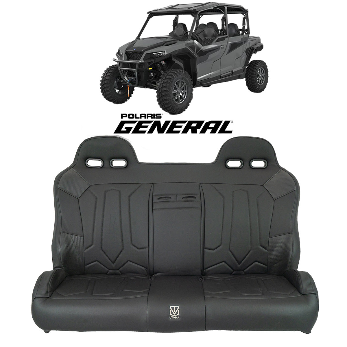 General 1000 Rear Bench Seat W Harnesses (2017+) - Bench Seat