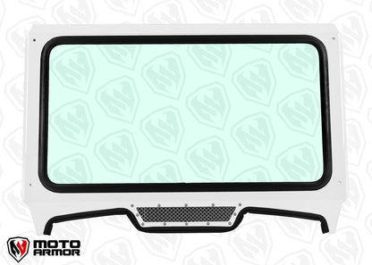 Glass Windshield for CAGEWRX Super Shorty Cage 2019+ RZR TURBO S XP 1000 - White / Chrome - Glass Front Windshield