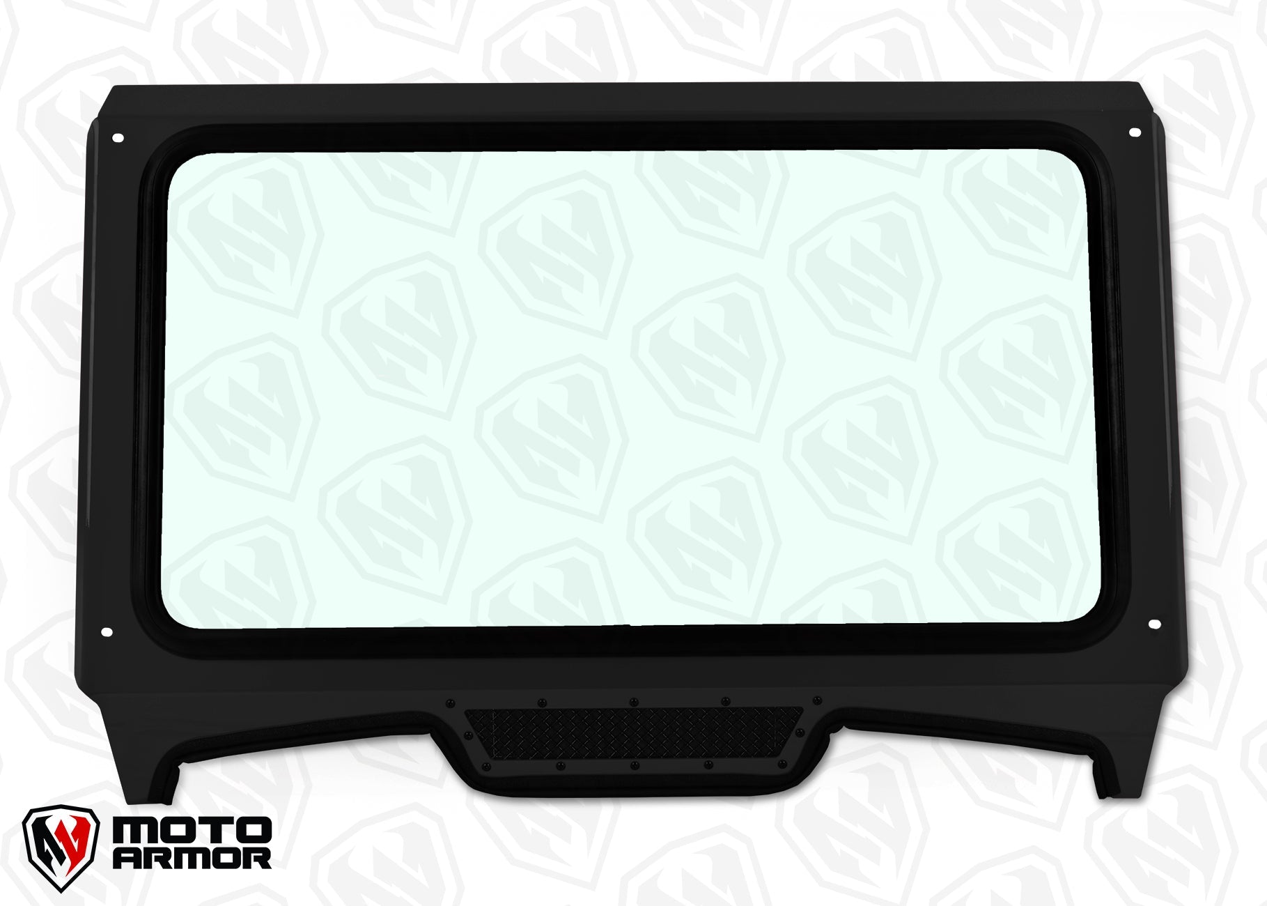 Glass Windshield for CAGEWRX Super Shorty Cage 2019+ RZR TURBO S XP 1000 - Black / Black - Glass Front Windshield