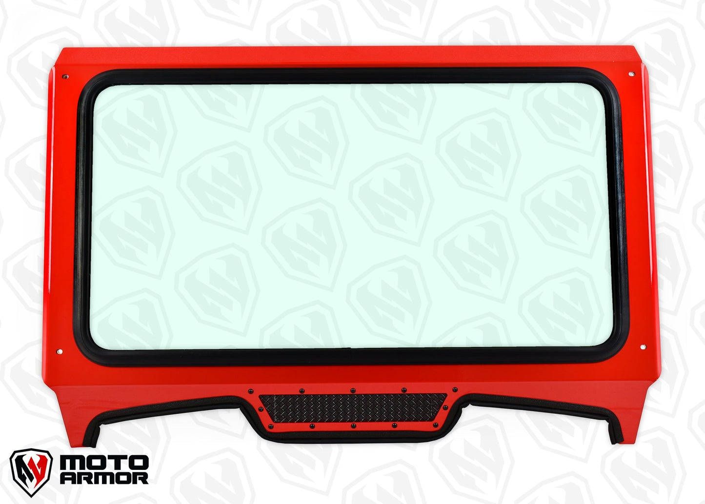 Glass Windshield for CAGEWRX Super Shorty Cage 2019+ RZR TURBO S XP 1000 - Red / Black - Glass Front Windshield