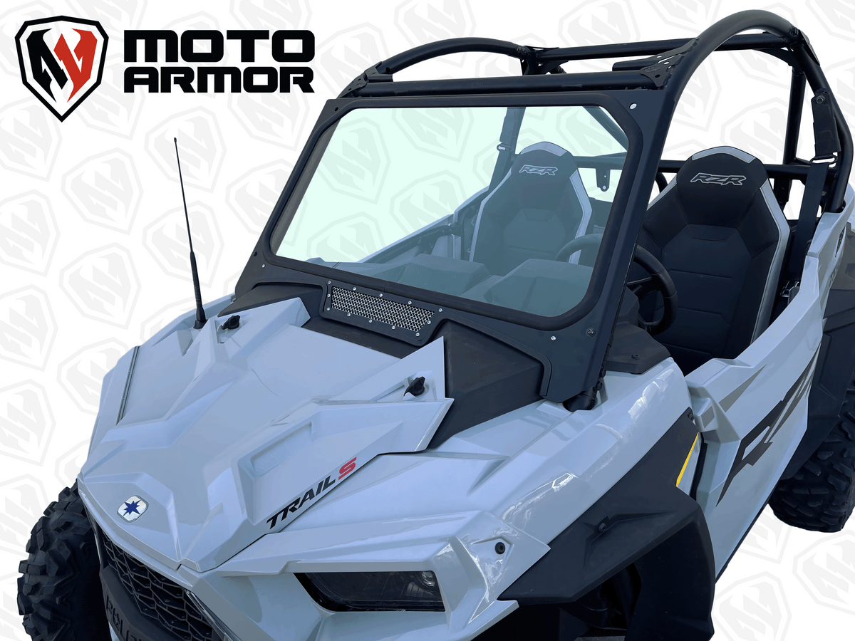Glass Windshield with Vent for Polaris RZR Trail S - Glass Front Windshield