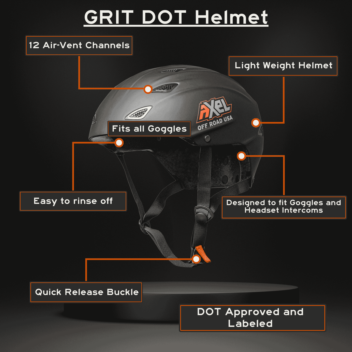 GRIT D.O.T. Helmet - Off-road helmet