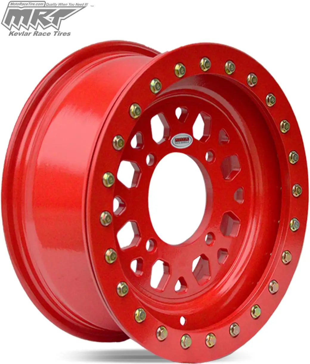 Gunner UTV Wheel - Beadlock | 15x7 | 16lbs / Blank | 71.5 | 13mm | 3 + 4 | Red - UTV/ATV Wheels