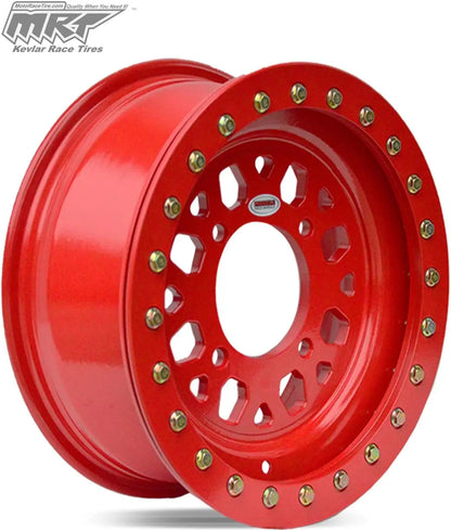 Gunner UTV Wheel - Beadlock | 15x7 | 16lbs / Blank | 71.5 | 13mm | 3 + 4 | Red - UTV/ATV Wheels