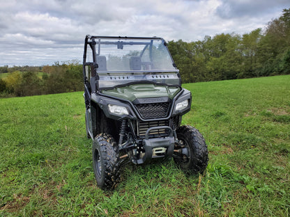 Honda Pioneer 500/520 - 2 Pc Windshield with Vent Clamp and Hard Coat Options - Windshields