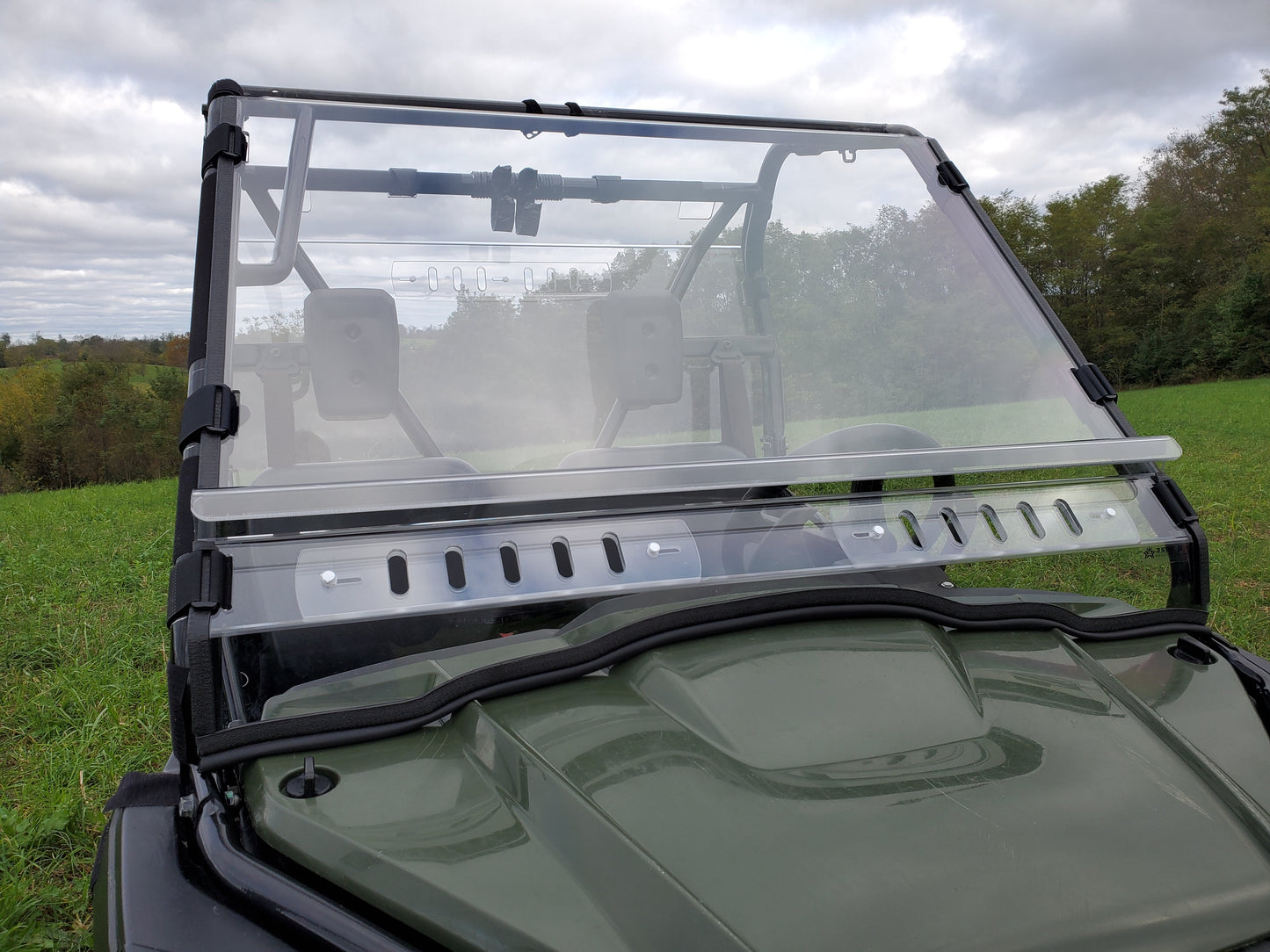 Honda Pioneer 500/520 - 2 Pc Windshield with Vent Clamp and Hard Coat Options - Windshields
