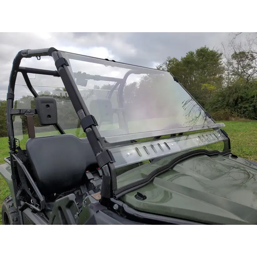 Honda Pioneer 500 - 2 Pc Windshield with Vent Clamp and Hard Coat Options