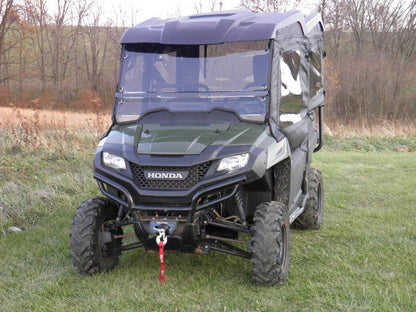 Honda Pioneer 700 4-Seater - 2 Pc Windshield with Clamp Vent and Hard Coat Options - Windshields