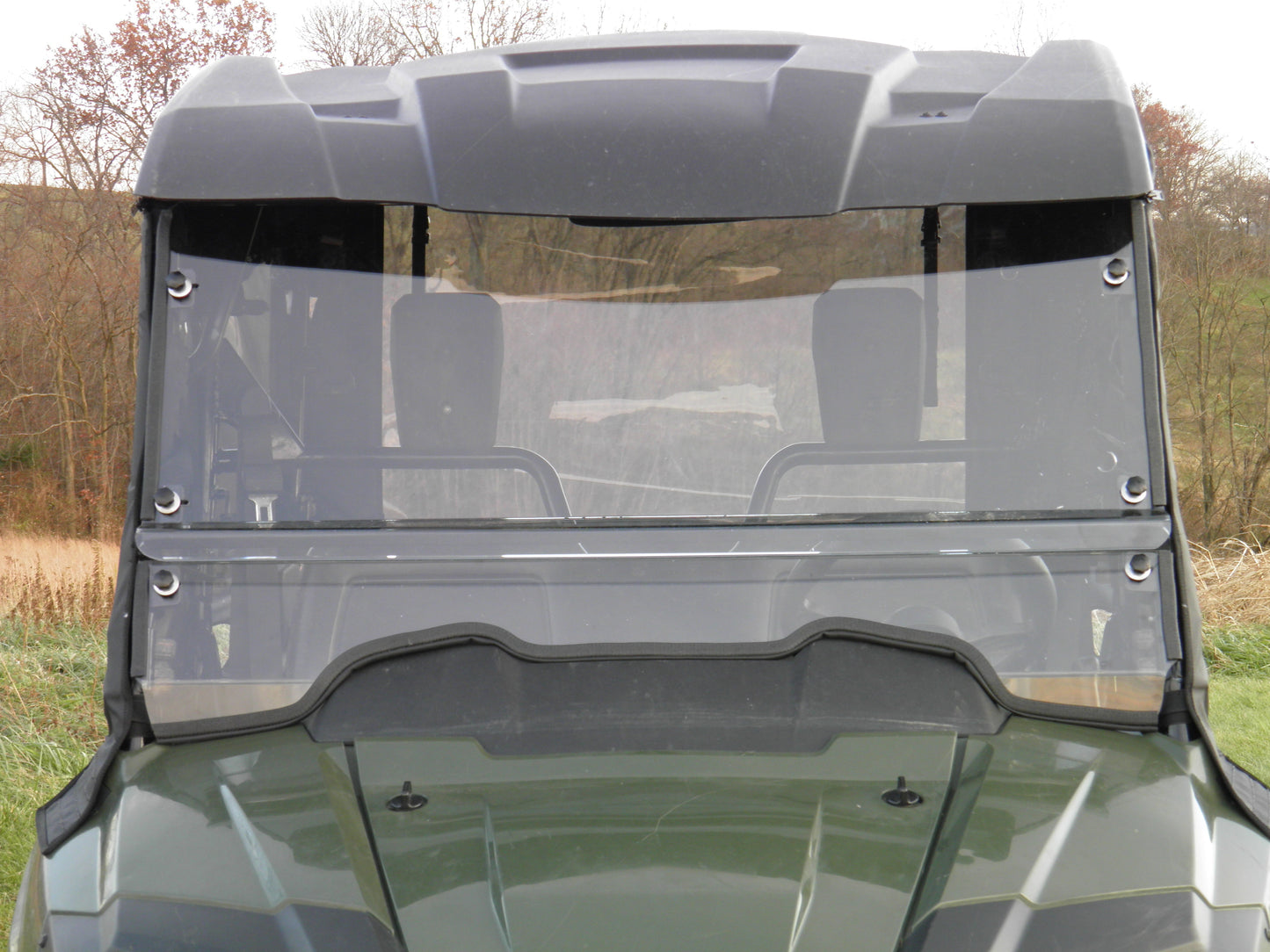 Honda Pioneer 700 4-Seater - 2 Pc Windshield with Clamp Vent and Hard Coat Options - Windshields