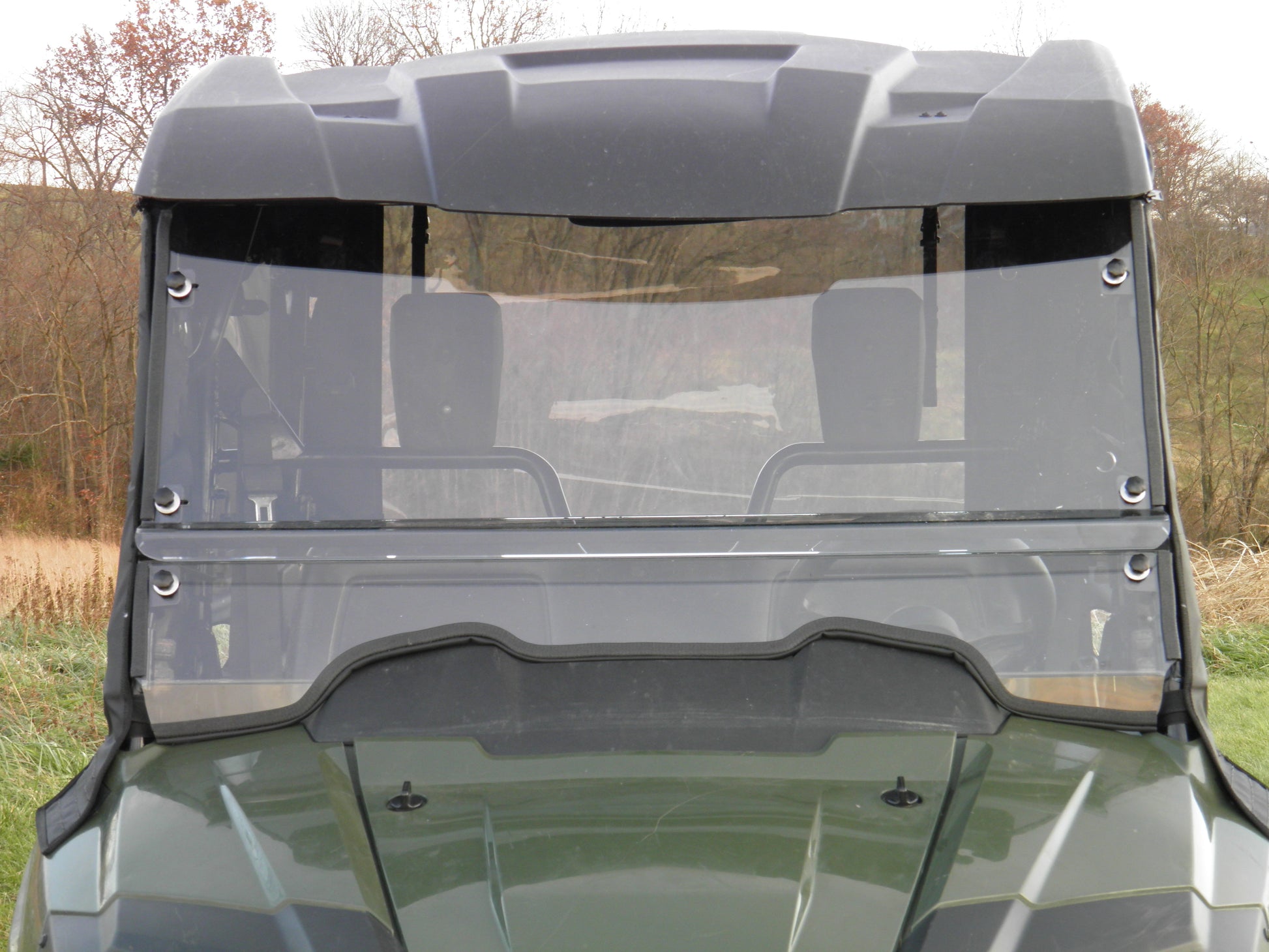 Honda Pioneer 700 4-Seater - 2 Pc Windshield with Clamp Vent and Hard Coat Options - Windshields
